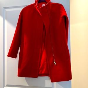 J crew red wool coat